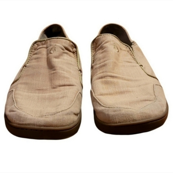 OluKai Nohea Twill Canvas Boat Shoe Sz 10 main image 8